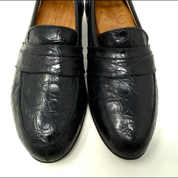 Salvatore Ferragamo Crocodile Skin Penny Loafers - Picture 6 of 11